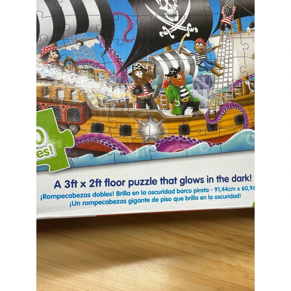 The Learning Journey Glow in the Dark Pirate Ship Floor Puzzle 100 Pc Complete